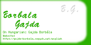 borbala gajda business card